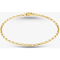 9ct Yellow Gold 7.5 Inch Oval Belcher Chain Bracelet HOBD 210 9Y 7.5