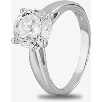 8mm Four Claw Round Cubic Zirconia Ring R6025 3A