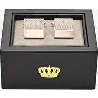 T.H.Baker Men's Harvey Makin Criss Cross Square Cufflinks HM2384 in Silver