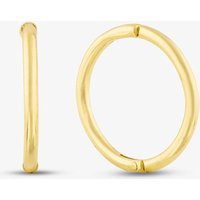 T.H.Baker Women's Silver Gold Plated 11mm Sleeper Hoop Earrings S3525