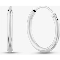 T.H.Baker Women's Sterling Silver 20mm Sleeper Hoop Earrings S3510