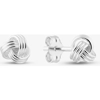 T.H.Baker Women's Sterling Silver 5.5mm Knot Stud Earrings S4030