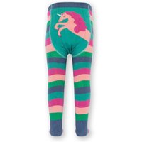 Kite Girl's Stripy Tights Teal | Size: 12-24 m