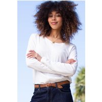 Kite Women's Sandford Slub Jersey Top Ecru in Cream | Size: 18