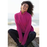 Kite Women's Purbeck 1/4 Zip Teddy Fleece Fuchsia in Pink | Size: XL