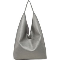 Kitise Women's Large 2in1 Hobo Slouch Tote PU Leather Handbag With Roomy purse in Metallics