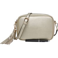 Kitise Women's Small Plain Colour Crossbody Camera Bag With Tassel Charm in Gold
