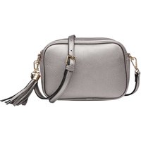 Kitise Women's Small Plain Colour Crossbody Camera Bag With Tassel Charm in Grey