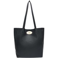 Kitise Women's Slouch Roomy PU Leather Tote Handbag in Black