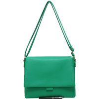 Kitise Women's Doube Compartments Flap Design PU Leather Crossbody Shoulder Bag in Green