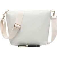 Kitise Women's Sturdy Nylon Crossbody Pouch Bag with Adjustable Strap in White