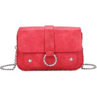 Kitise Women's Small Flap Buckle Detail Crossbody Bag in Red