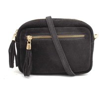 Small Italian Genuine Suede Crossbody Camera Bag Tassel