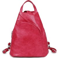 Kitise Women's PU Leather Convertible Crossbody Sling Backpack Bag in Rose