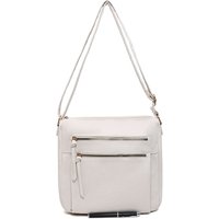 Pluspup Women's Double Zip Compartments Multi-Pocket Crossbody Bag in Beige