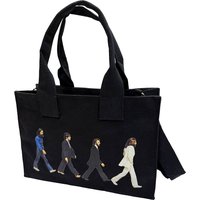 Beatles Abbey Road Drop T Logo Cotton Tote Bag in Black