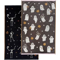 Allure Bath Fashions Luxury Halloween Hand Towels - 100% Cotton Spooky Tea Towels