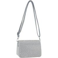JFY Women's Studs All Around Flap Zip Top Cross Body Bag in White