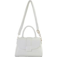 JFY Women's Top Handle Flap Zip Top Cross Body Bag in Light Grey