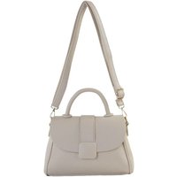 JFY Women's Top Handle Flap Zip Top Cross Body Bag in Light Khaki