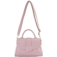 JFY Women's Top Handle Flap Zip Top Cross Body Bag in Pink