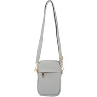 JFY Women's Zip Pocket Front Crossbody Phone Bag in Light Grey