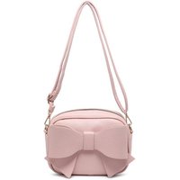 JFY Women's Big Bow Tie On The Front Cross Body Bag in Pink