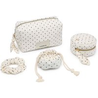 JFY Women's 4 In 1 Cosmetic Bag Gift Set Wash Bag in Beige