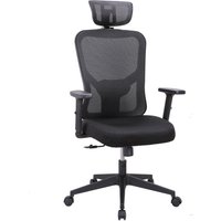 JFY Ergonomic Reclining Office Chair with Breathable Mesh Design in Black