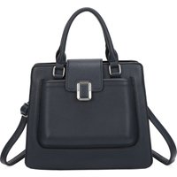 JFY Women's Two Handles Flap Zip Top Tote Bag in Blue