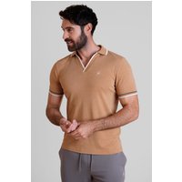 Cuban Collar Contrast Tipping Polo Shirt