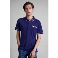 Double Layer Collar Short Sleeves Polo Shirt