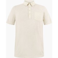 Linen Blended Solid Short Sleeve Polo Shirt