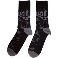 Ghost Women's Symbol Pattern Ankle Socks in Black