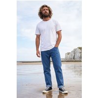 Classic Straight Leg Denim Jeans Mid