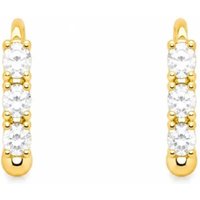 22ct Yellow Gold Tiny Sparkly Hoop Huggie Earrings 8.4mm