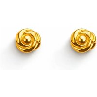 Raina Jewels 22ct Yellow Gold Plain High Polished Rose Childrens Earrings 3.5mm