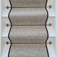 Herringbone Mirage Stair Runner 100 % Wool Edge cm x 650 cm