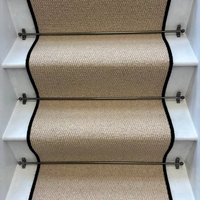 Kalahari Caramel Stair Runner Loop Pile 100% Wool edge cm x 600 cm
