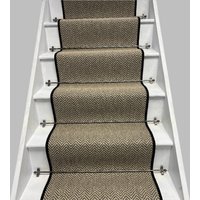 Herringbone Java Stair Runner 100% Wool Edge cm x 650 cm