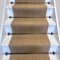 Debenhams Enjoy 20% Discount on RainbowHome Herringbone Stair Runner in Beige 15x20cm