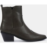 Novo Women's Diablo Low Heel Western Boot in Khaki | Size: 7