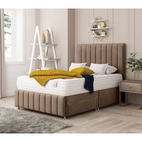 Bed Choices Moscow Divan Bed 2 drawers, Mattress & 54" Floor Standing Headboard in Brown | Size: King