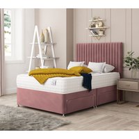 Bed Choices Manhattan Divan Bed With 2 drawers & 26" Headboard in Pink | Size: Super King