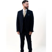 Paolo Navy Blue Three Piece Suit 42R