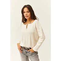Regular Fit Buttoned Fleece Lined Loose Sweater