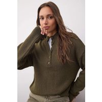 Regular Fit Button Up Knit Sweater
