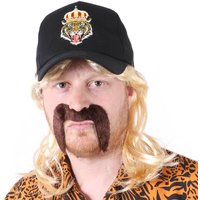I Tiger Keeper Mullet Wig Trucker Cap & Moustache