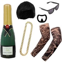 I Ibiza Final Boss Costume Accessory Set Inflatable 73cm Champagne Bottle