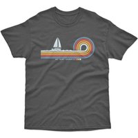 Retro Lines Sailboat T Shirt